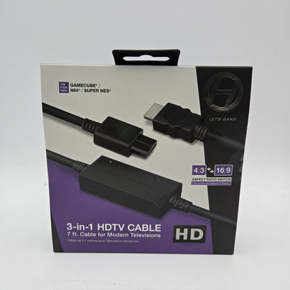 New Hyperkin 3-in-1 HDTV 7 ft. HDMI Cable for GameCube/ N64/ SNES