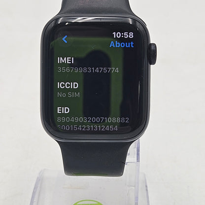 Unlocked Apple Watch SE 2nd Gen 44MM Black Aluminum Black Sport Band A2727